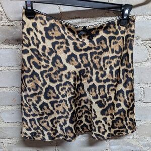 Leopard Print Mini Skirt